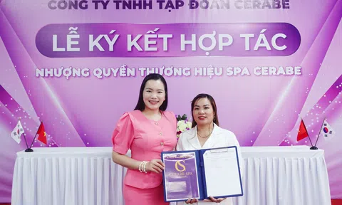 Chúc mừng tân giám đốc Phạm Thị Thảo ký kết nhận quyền thương hiệu Spa Cerabe